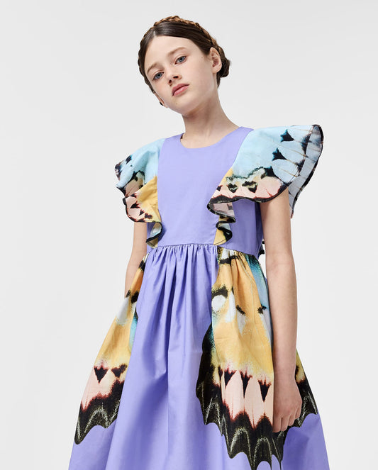 オーガニックコットン ワンピース Caty Lilac Butterfly | Molo